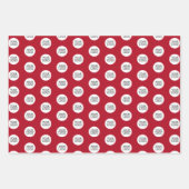 ロゴを追加 赤いパターン 会社のプロモーション ラッピングペーパーシート (正面2)