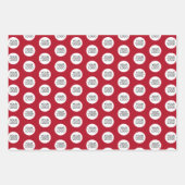 ロゴを追加 赤いパターン 会社のプロモーション ラッピングペーパーシート (正面)