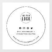 ロゴを追加 黒枠 ソーシャルメディア ブランディング ウィンドウサイン (シート)