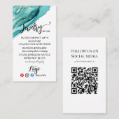 ロゴを追加 - UKのジュエリーケアカード 名刺 (正面/裏面)