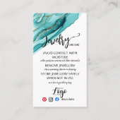 ロゴを追加 - UKのジュエリーケアカード 名刺 (正面)