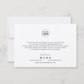 ロゴを追加Dark Grayありが縁どとうござい素朴ます サンキューカード (正面)