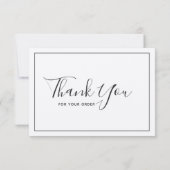 ロゴを追加Dark Grayありが縁どとうござい素朴ます サンキューカード (裏面)