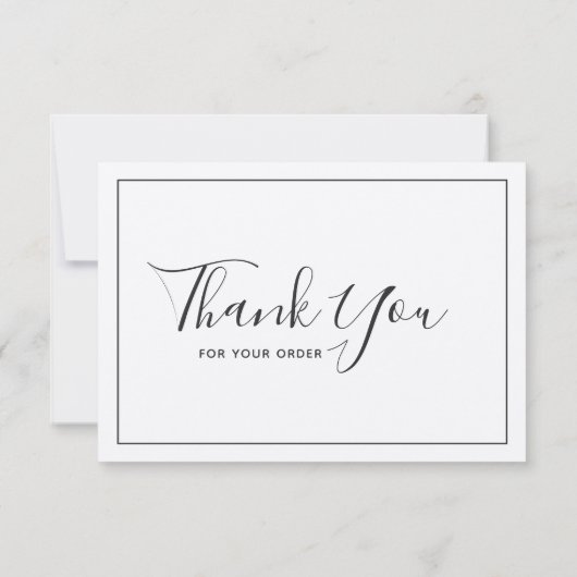 ロゴを追加Dark Grayありが縁どとうござい素朴ます サンキューカード (裏面)