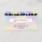 ロゴを追加Holigraph Unicorn Drippクレジットカード 名刺 (裏面)