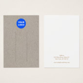 ロゴを追加Kraftレザーヘアクリップディスプレイ (正面&裏面)