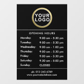 ロゴを開く時間ウィンドウが閉まる |黒 ウィンドウサイン (シート)