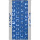 ロゴを青と灰色で表示 テーブルクロス (正面)