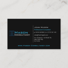 ロゴを黒と青で追加する – 名刺