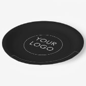 ロゴを黒に変更するBusiness Company 企業の ペーパープレート (アングル)