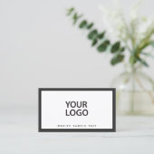 ロゴを黒に追加縁ど 名刺 (スタンド正面)