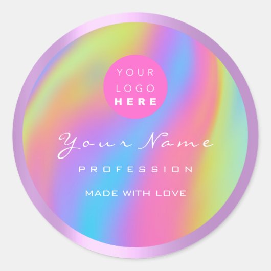 ロゴアイラッシュメイクアップスパホログラフ体化粧料 ラウンドシール (正面)