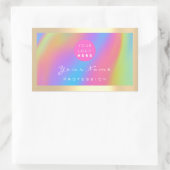 ロゴアイラッシュメイクアップヘア爪、 ネイル自筆黄金 長方形シール (バッグ)