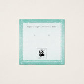 ロゴアクアブルーグリッターイヤリング表示カードの追加 (正面)