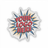 ロゴアップロードカスタムカットビニールステッカー シール (正面)