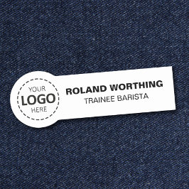 ロゴアップロードシンプルのモダンスタッフ 名札