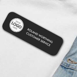 ロゴアップロードシンプルのモダンスタッフ 名札