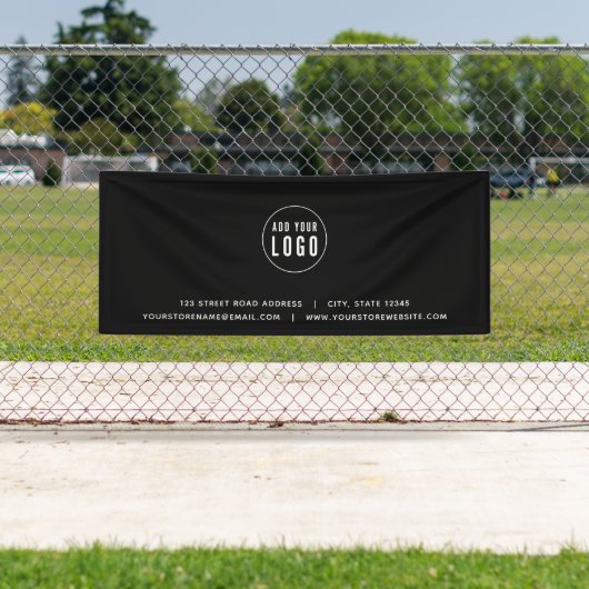 ロゴアドレスの追加Webサイトカスタムのカラービジネス 横断幕 (インサイチュ)