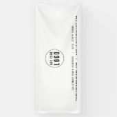 ロゴアドレスWebサイトのビジネスの追加 横断幕 (縦)