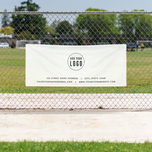 ロゴアドレスWebサイトのビジネスの追加 横断幕 (インサイチュ)