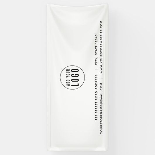 ロゴアドレスWebサイトのビジネスの追加 横断幕 (縦)