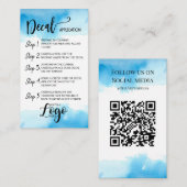 ロゴアプリケーションカードの気にビニールを追加する 名刺 (正面/裏面)