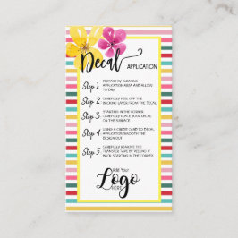 ロゴアプリケーションカードの気にビニールを追加する 名刺