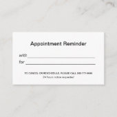 ロゴアポイントメントカード 予約カード (正面)