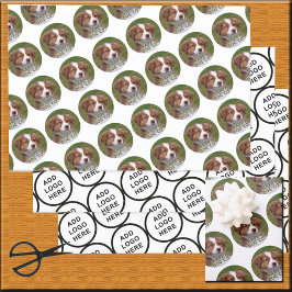 ロゴアートスローガンカスタム写真を作成しよう ラッピングペーパーシート