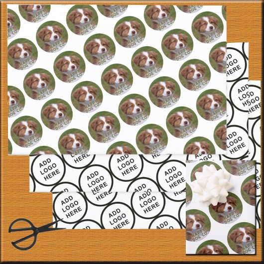 ロゴアートスローガンカスタム写真を作成しよう ラッピングペーパーシート