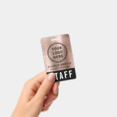 ロゴイベントスタッフ従業員バラ金ゴールドID バッジ (手持ち)