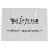 ロゴイベントビジネスカンパニーブランドグレー ラージペーパーバッグ (裏面)