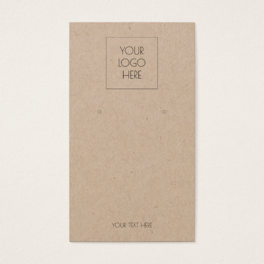 ロゴイヤリングクシンプルラフトディスプレイカードの追加 (正面)