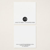 ロゴイヤリングジュエリー表示カード (正面&裏面)