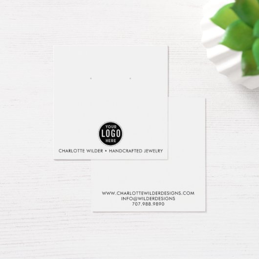 ロゴイヤリングジュエリー表示カード (デスク)