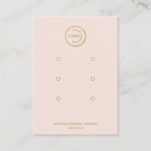 ロゴイヤリングディスプレイの追加3ペア赤面 名刺 (正面)