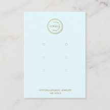 ロゴイヤリングディスプレイの追加3組淡い青