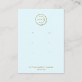 ロゴイヤリングディスプレイの追加3組淡い青 名刺
