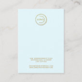 ロゴイヤリングディスプレイの追加3組淡い青 名刺 (裏面)