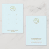 ロゴイヤリングディスプレイの追加3組淡い青 名刺 (正面/裏面)