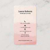 ロゴイヤリングディスプレイカードソーシャルメディアの水色 名刺 (裏面)