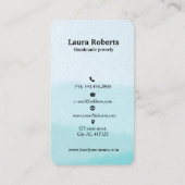 ロゴイヤリングディスプレイカードソーシャルメディアの水色 名刺 (裏面)