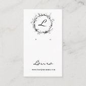 ロゴイヤリングディスプレイカードソーシャルメディア白黒 名刺 (正面)