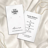 ロゴイヤリングディスプレイカードソーシャルメディア白黒 名刺