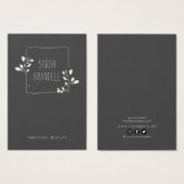 ロゴイヤリング表示カード・スケッチフローラ枠 (正面&裏面)