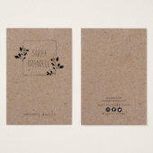 ロゴイヤリング表示カード・スケッチフローラ枠 (正面&裏面)