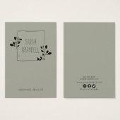 ロゴイヤリング表示カード・スケッチフローラ枠 (正面&裏面)