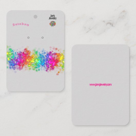 ロゴイヤリング表示虹 名刺 (正面/裏面)