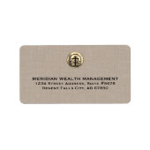 ロゴエレガントのエンブレム住所 シール (正面)