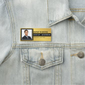 ロゴエレガントの追加および企業のプロフェッショナル社員 名札 (インサイチュ)